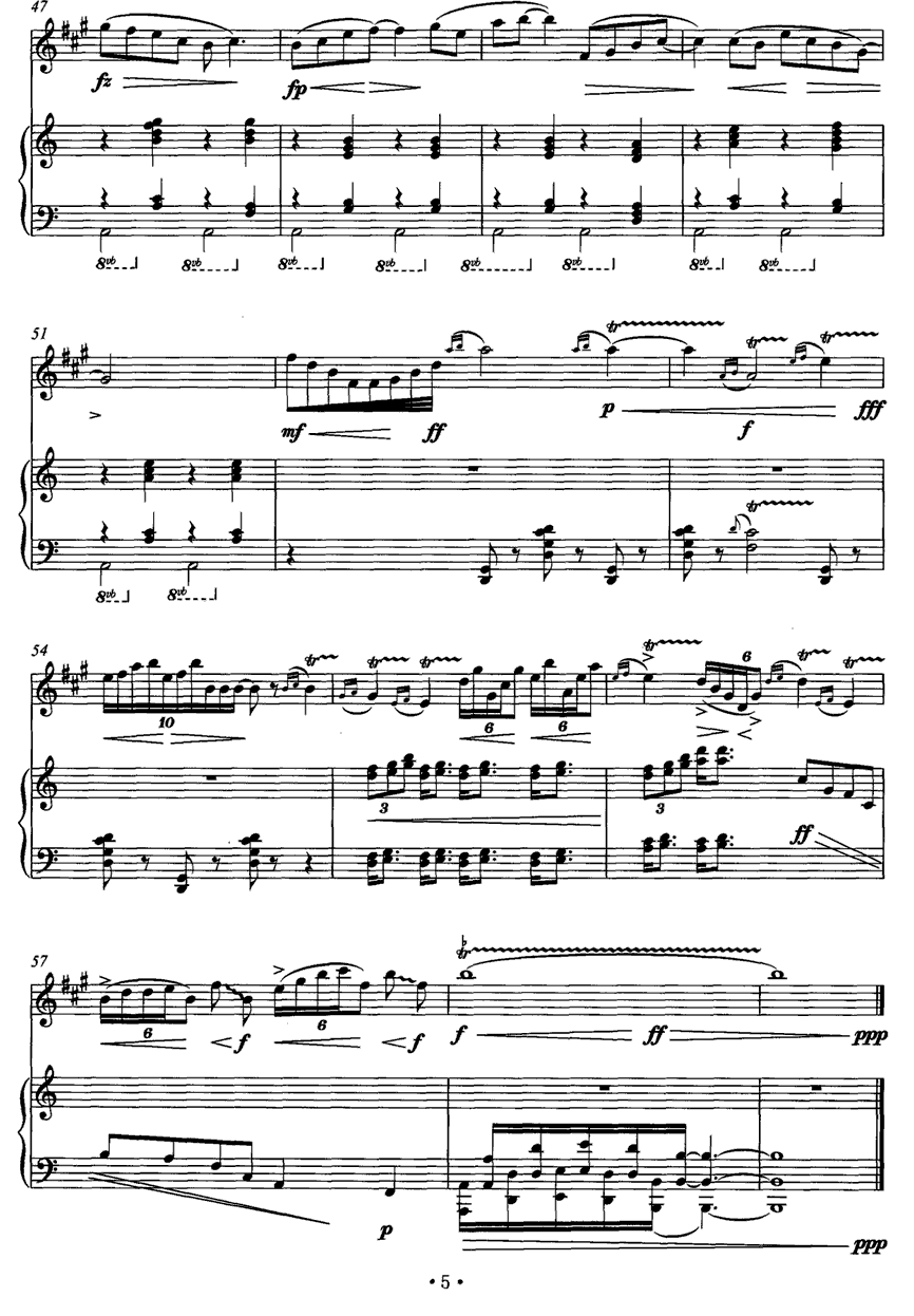 中国魂（中音萨克斯+钢琴）_多谱网第(5)页