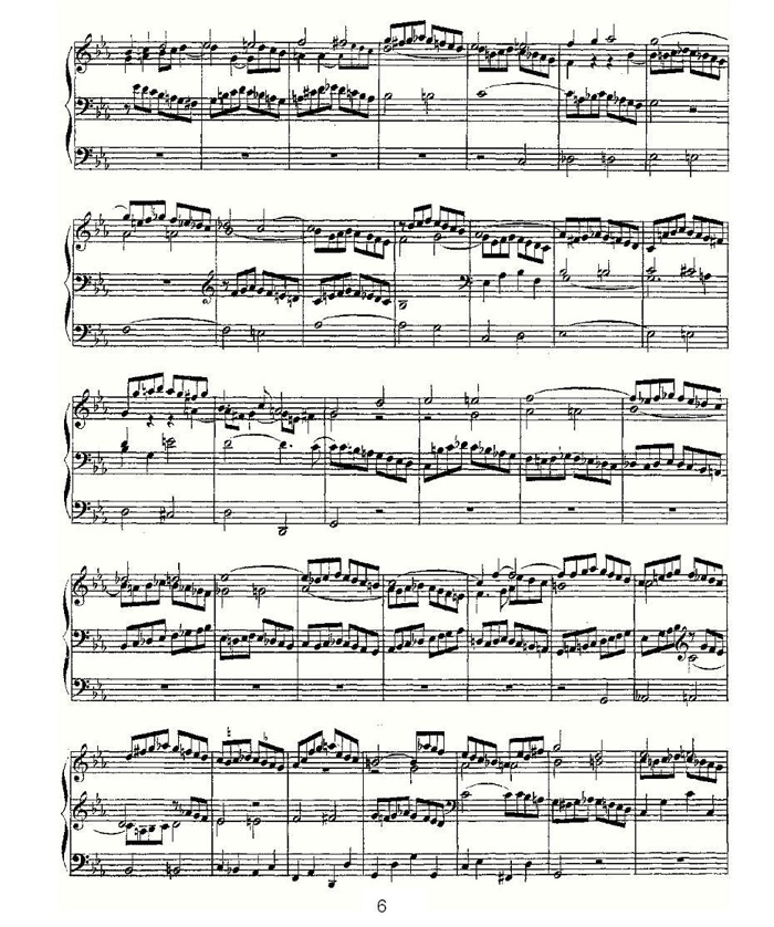 中乐谱网——【其他乐谱】Fantasia and Fugue in C Minor--BWV 5376
