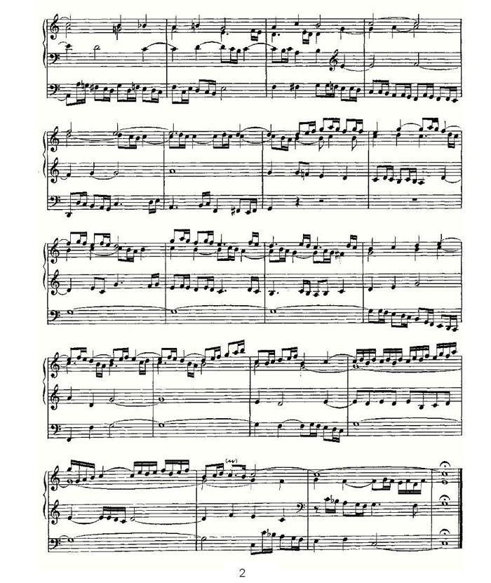 中乐谱网——【其他乐谱】Fantasia in C Major--BWV 570 2
