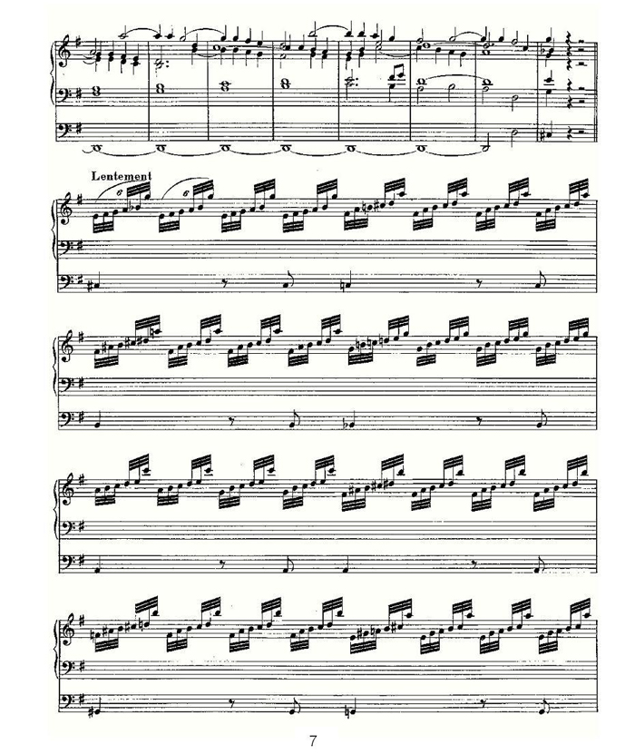 中国乐谱网——【其他乐谱】Fantasia in G Major--BWV 572 7