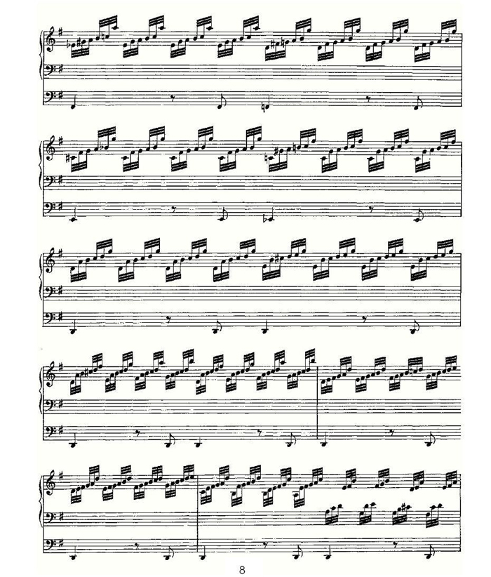 中国乐谱网——【其他乐谱】Fantasia in G Major--BWV 572 8