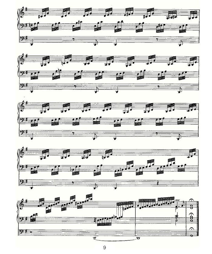 中国乐谱网——【其他乐谱】Fantasia in G Major--BWV 572 9