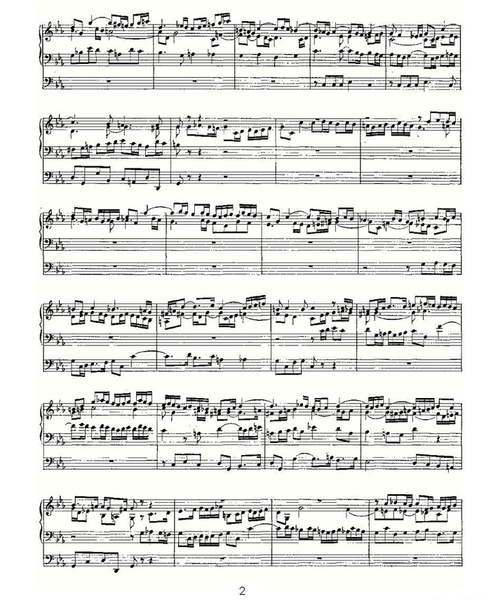 中乐谱网——【其他乐谱】Fugue in C Minor on a Theme of Legrenzi Variant--BWV 574a2