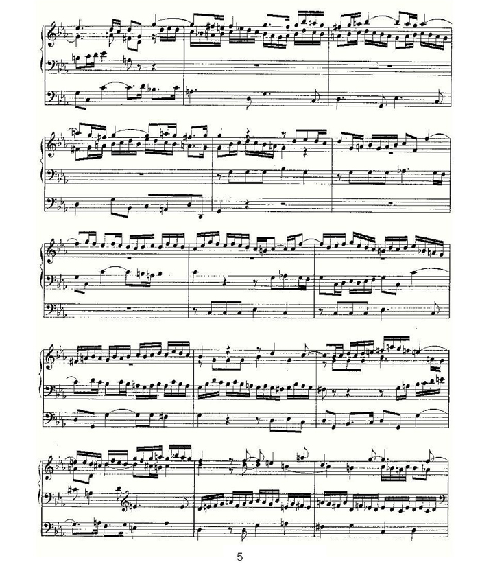 中乐谱网——【其他乐谱】Fugue in C Minor on a Theme of Legrenzi--BWV 5744