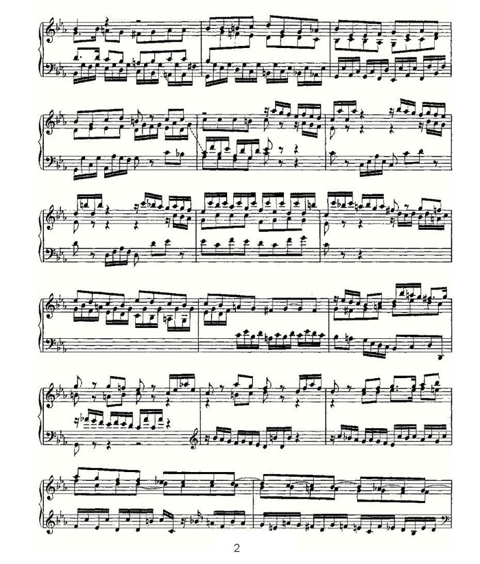 中乐谱网——【其他乐谱】Fugue in C Minor--BWV 575 （管风琴谱）2