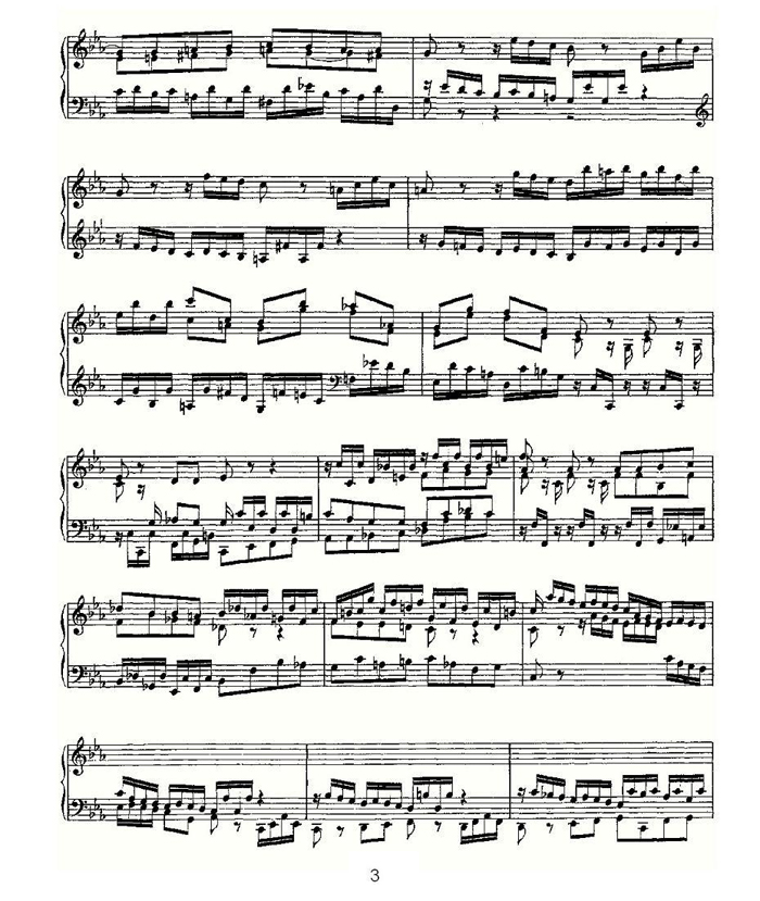 中乐谱网——【其他乐谱】Fugue in C Minor--BWV 575 （管风琴谱）3