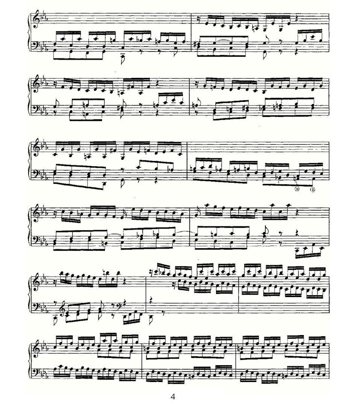 中乐谱网——【其他乐谱】Fugue in C Minor--BWV 575 （管风琴谱）4