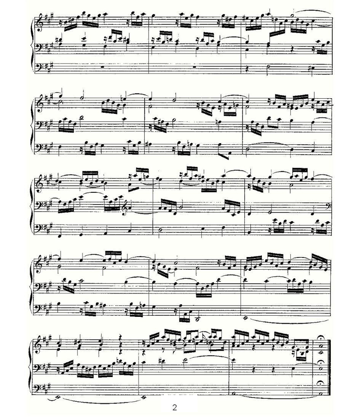 中乐谱网——【其他乐谱】Prelude and Fugue in A Major--BWV 536 （管风琴谱）2