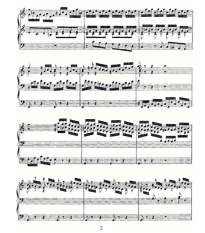 中乐谱网——【其他乐谱】Prelude and Fugue in C Major--BWV 531 （管风琴谱）2