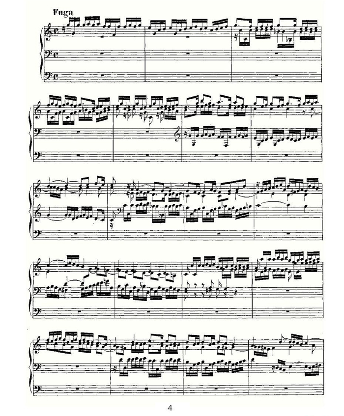 中乐谱网——【其他乐谱】Prelude and Fugue in C Major--BWV 531 （管风琴谱）4
