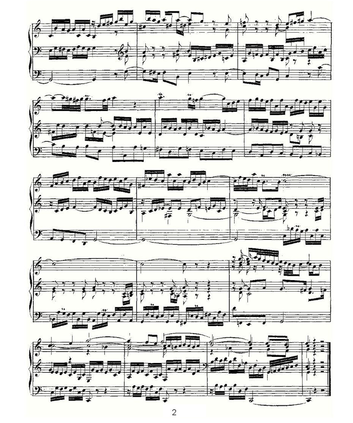 中乐谱网——【其他乐谱】Prelude and Fugue in C Major--BWV 545 （管风琴谱）2