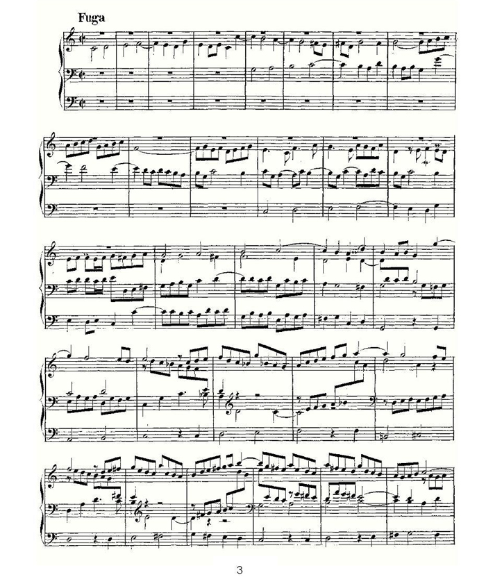 中乐谱网——【其他乐谱】Prelude and Fugue in C Major--BWV 545 （管风琴谱）4