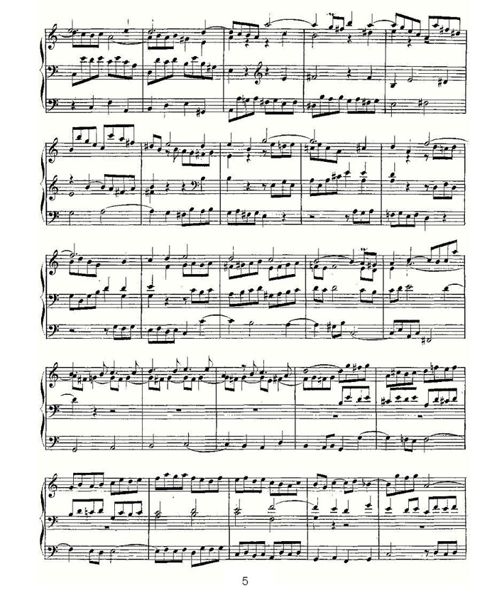 中乐谱网——【其他乐谱】Prelude and Fugue in C Major--BWV 545 （管风琴谱）5