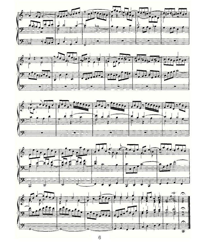 中乐谱网——【其他乐谱】Prelude and Fugue in C Major--BWV 545 （管风琴谱）6