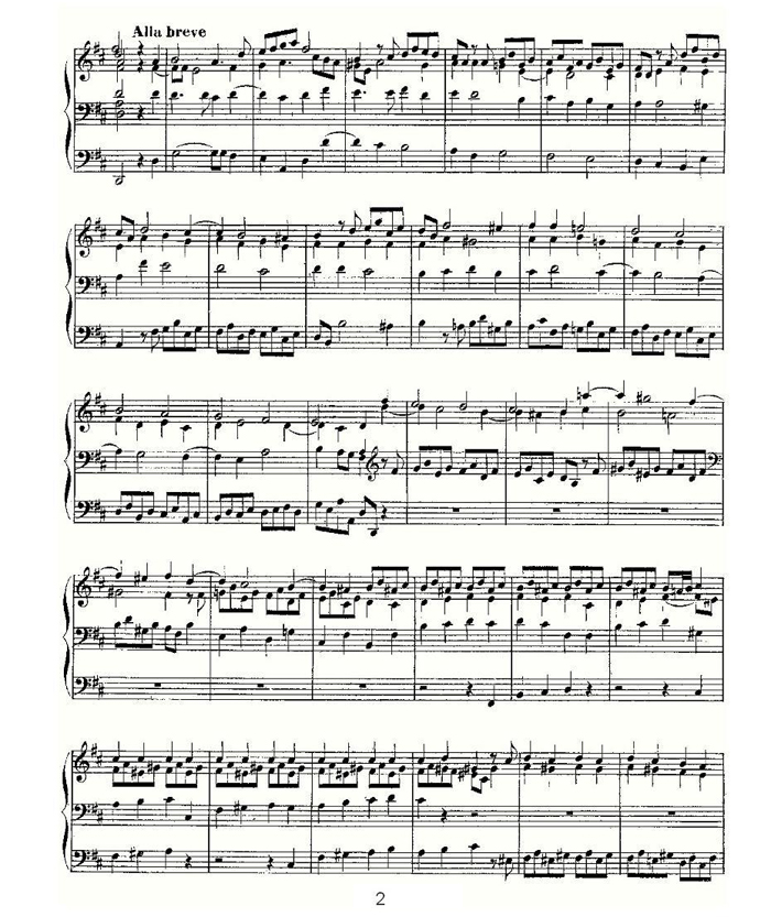 中乐谱网——【其他乐谱】Prelude and Fugue in D Major--BWV 532 （管风琴谱）2