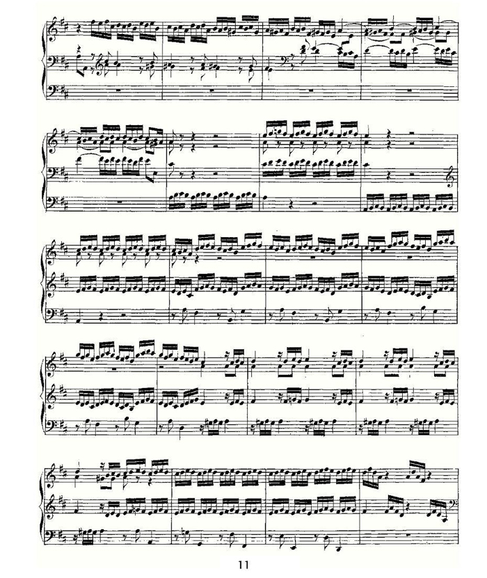 中乐谱网——【其他乐谱】Prelude and Fugue in D Major--BWV 532 （管风琴谱）11
