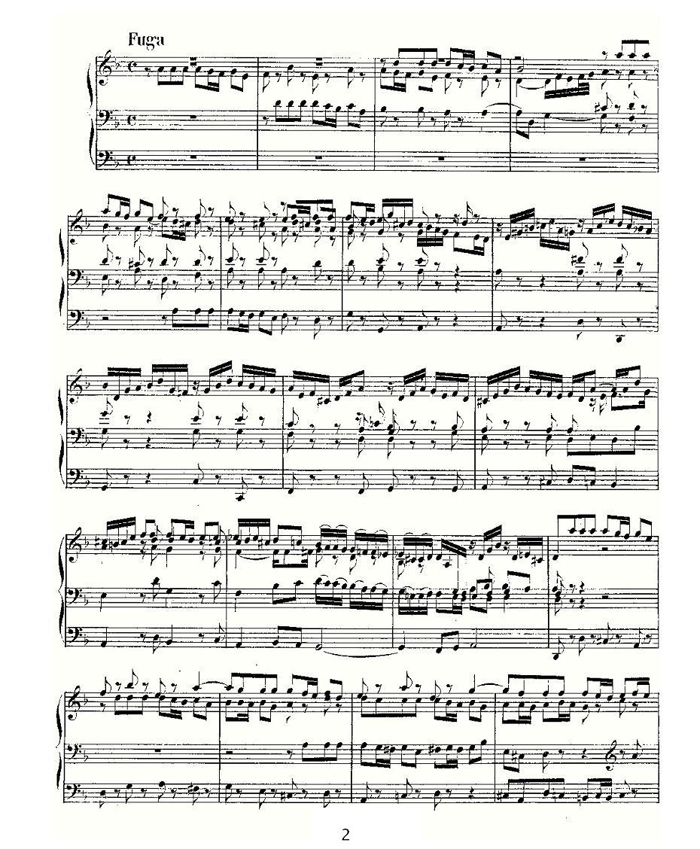 中乐谱网——【其他乐谱】Prelude and Fugue in D Minor--BWV 539 （管风琴谱）2