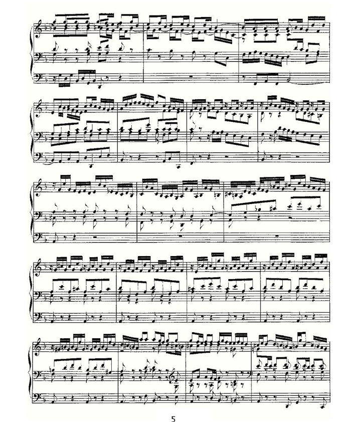 中乐谱网——【其他乐谱】Prelude and Fugue in D Minor--BWV 539 （管风琴谱）5