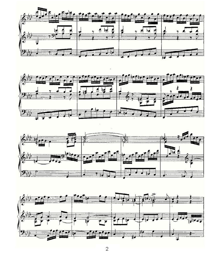 中乐谱网——【其他乐谱】Prelude and Fugue in F Minor--BWV 534 （管风琴谱）2