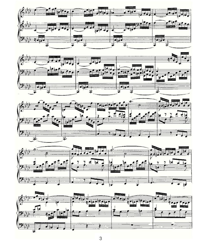 中乐谱网——【其他乐谱】Prelude and Fugue in F Minor--BWV 534 （管风琴谱）3