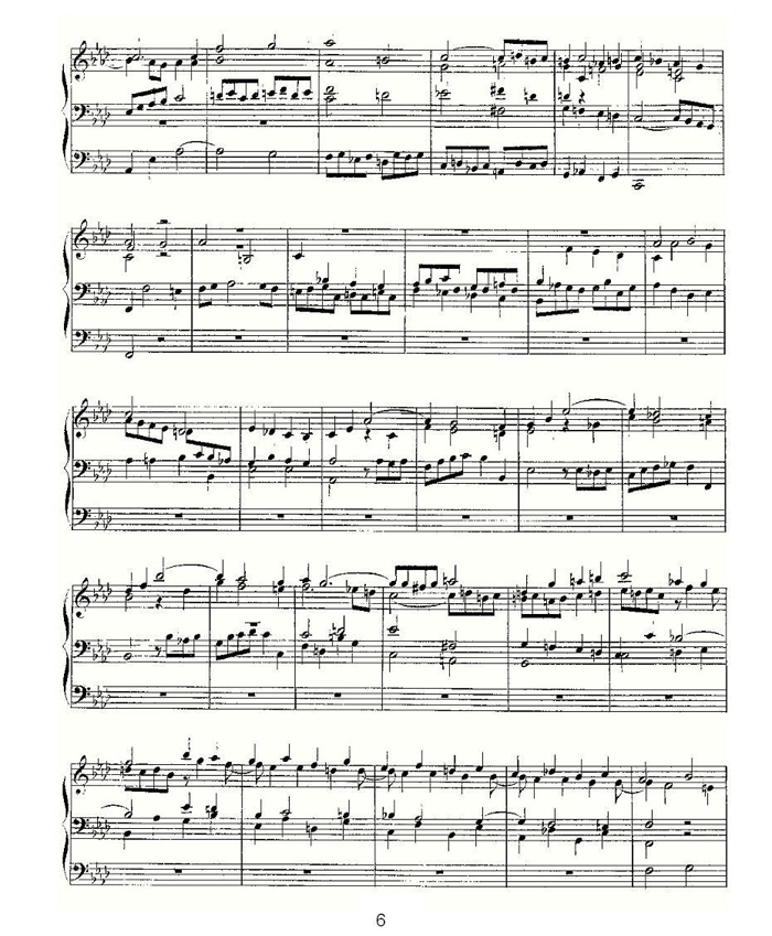 中乐谱网——【其他乐谱】Prelude and Fugue in F Minor--BWV 534 （管风琴谱）6