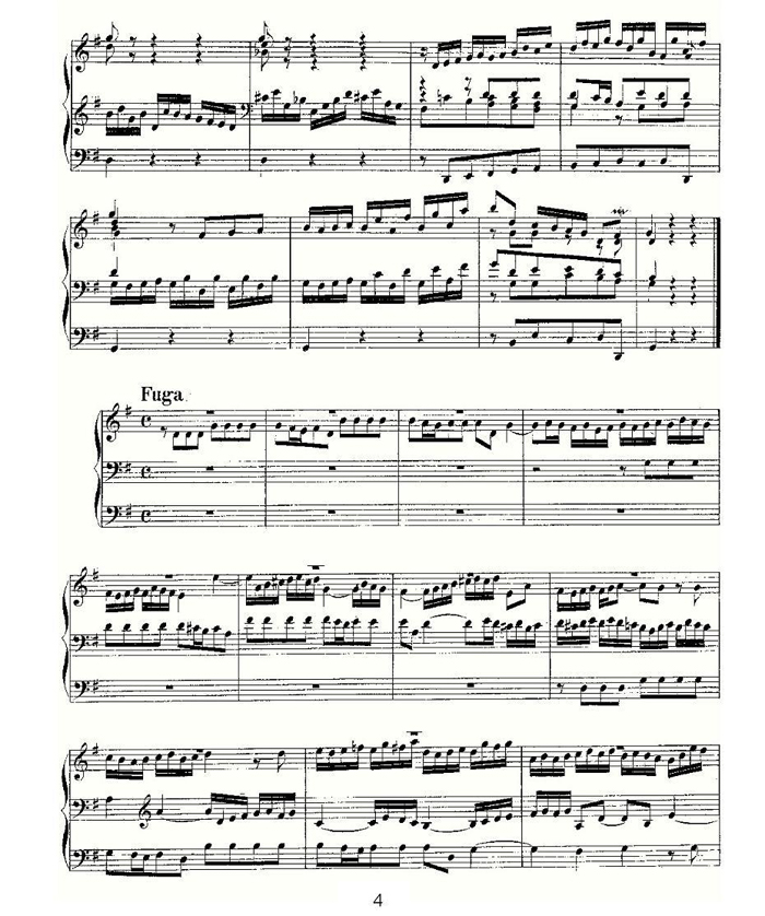 中乐谱网——【其他乐谱】Prelude and Fugue in G Major--BWV 541 （管风琴谱）4