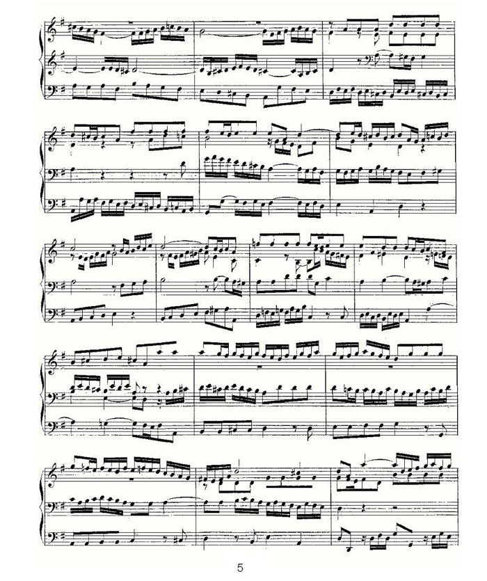 中乐谱网——【其他乐谱】Prelude and Fugue in G Major--BWV 541 （管风琴谱）5