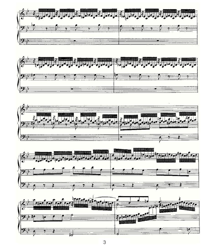 中乐谱网——【其他乐谱】Prelude and Fugue in G Minor--BWV 535 （管风琴谱）3