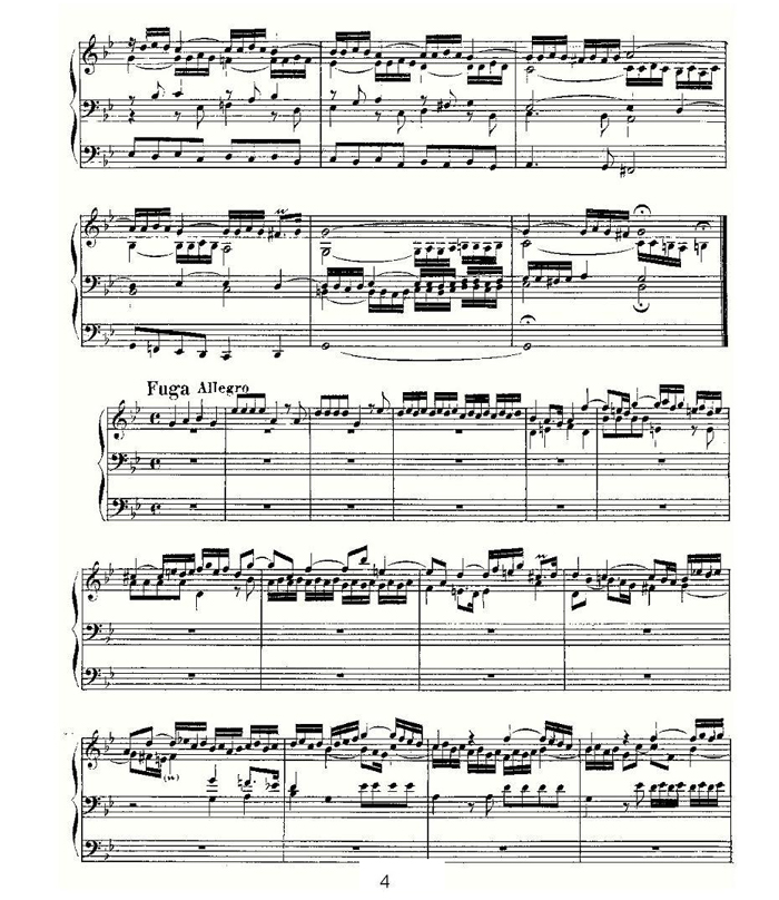 中乐谱网——【其他乐谱】Prelude and Fugue in G Minor--BWV 535 （管风琴谱）4
