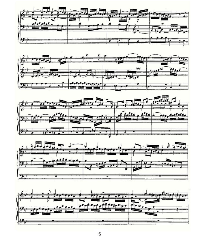中乐谱网——【其他乐谱】Prelude and Fugue in G Minor--BWV 535 （管风琴谱）5