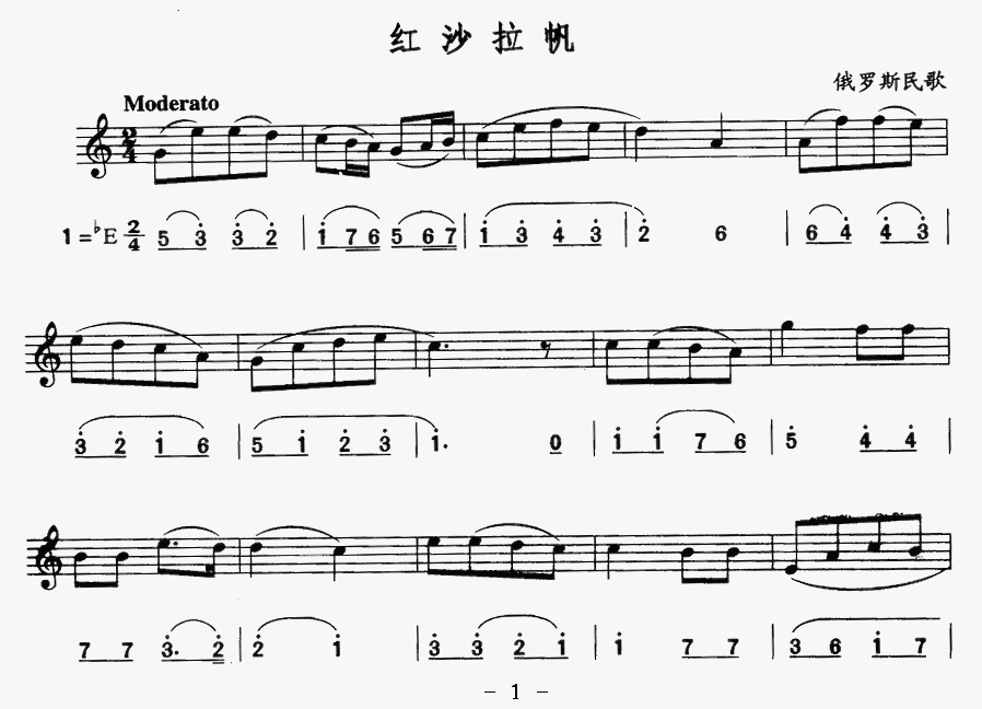 中国升诚吉他网——【萨克斯谱】红沙拉帆