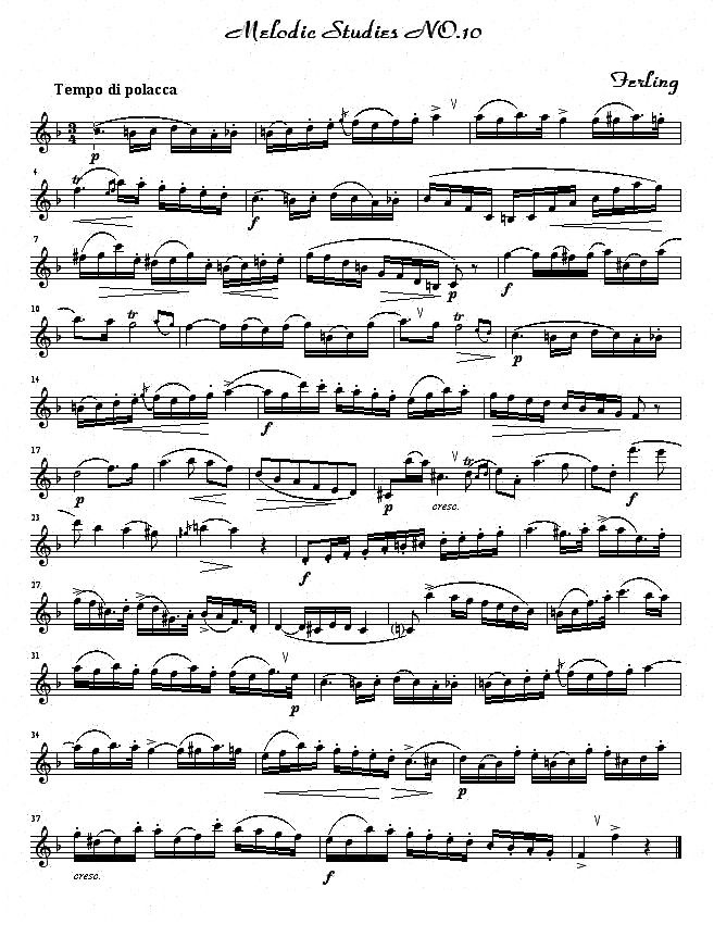 多谱网——【萨克斯谱】四十八首旋律练习曲之十