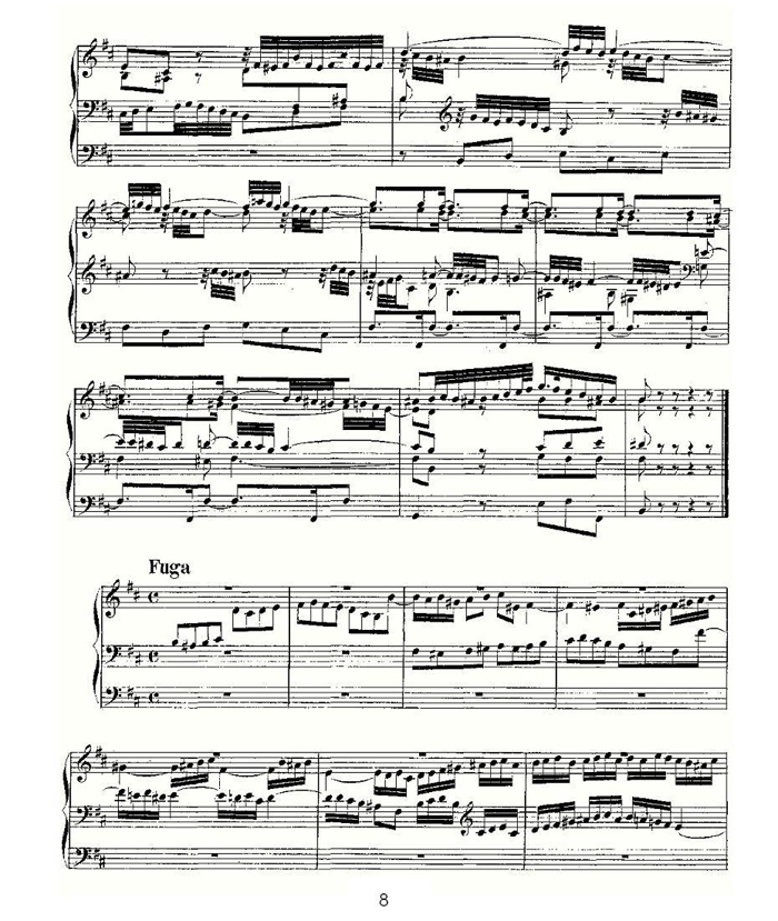 中国乐谱网——【其他乐谱】Prelude and Fugue in B Minor--BWV 544 （管风琴谱）8